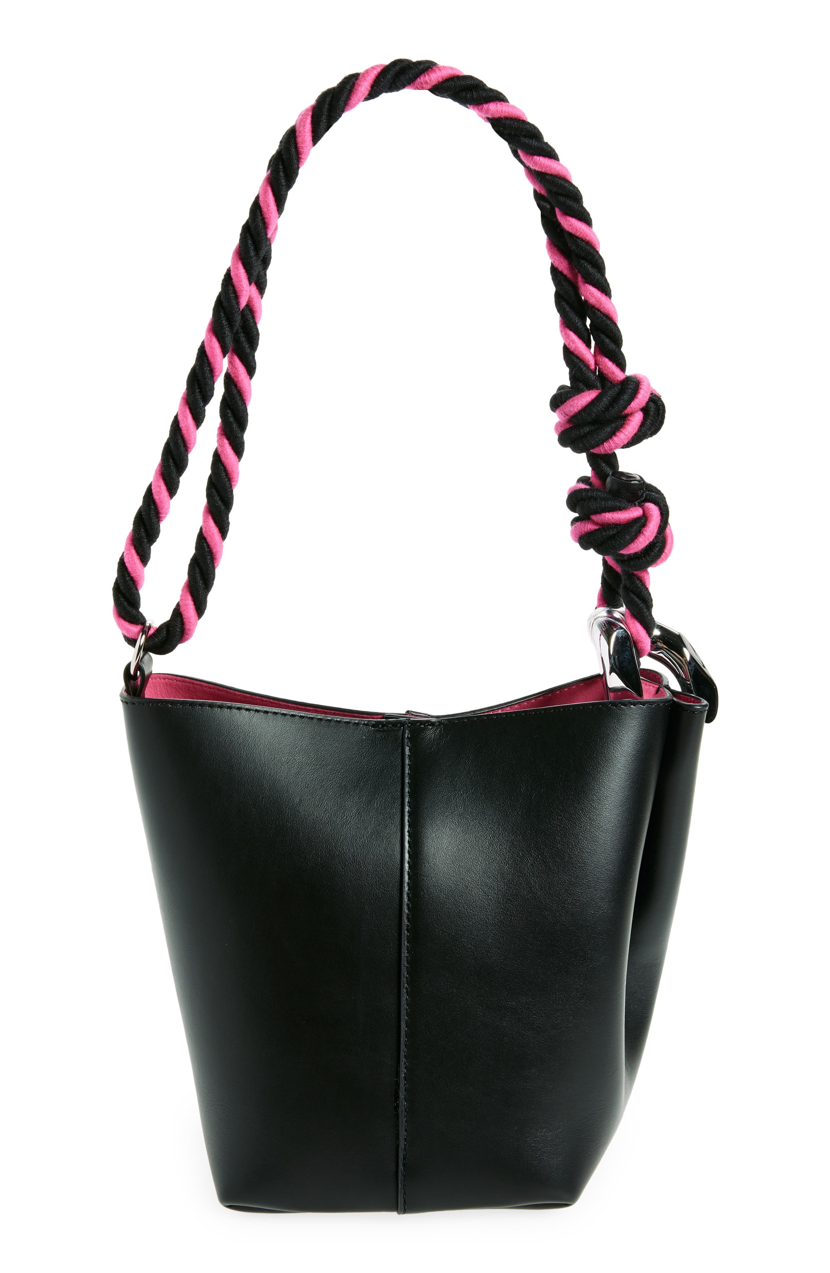 JW Anderson The JWA Small Corner Leather Bucket Bag, Alternate, color, 