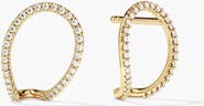 MEJURI Interconnected Loop Pavé Diamond Stud Earrings