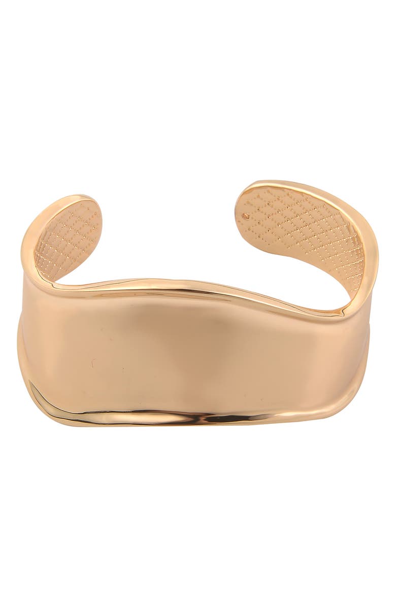 Laundry by Shelli Segal Curved Cuff Bracelet, Main, color, Gold