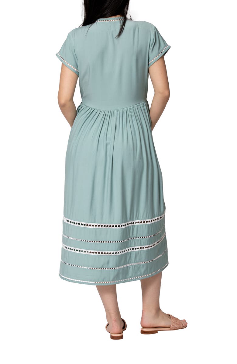 Nom Maternity Delphi Maternity Midi Dress, Alternate, color, 