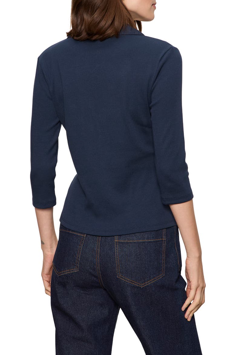 Echo Rib Henley Top, Alternate, color, NAVY BLUE