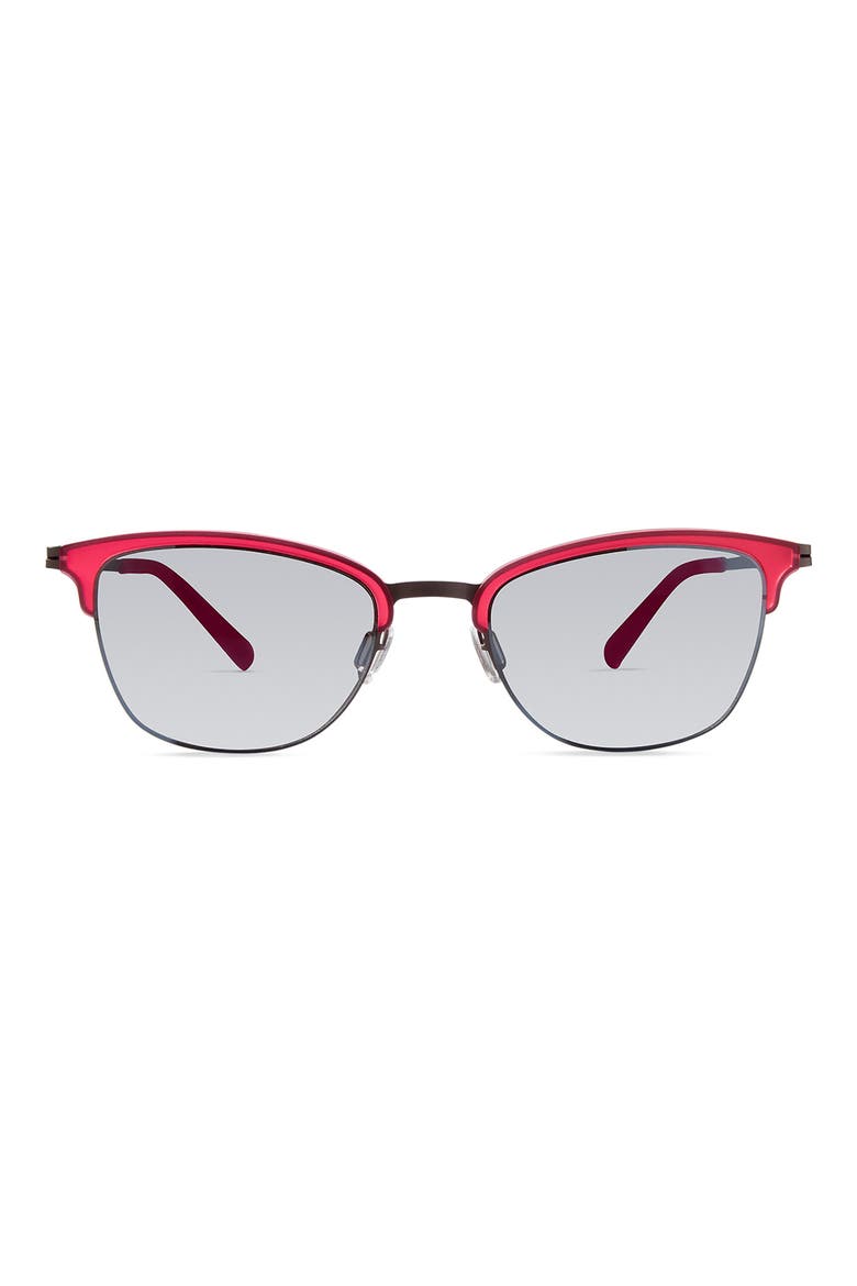 Half Rim Sunglasses, Main, color, DARK PINK