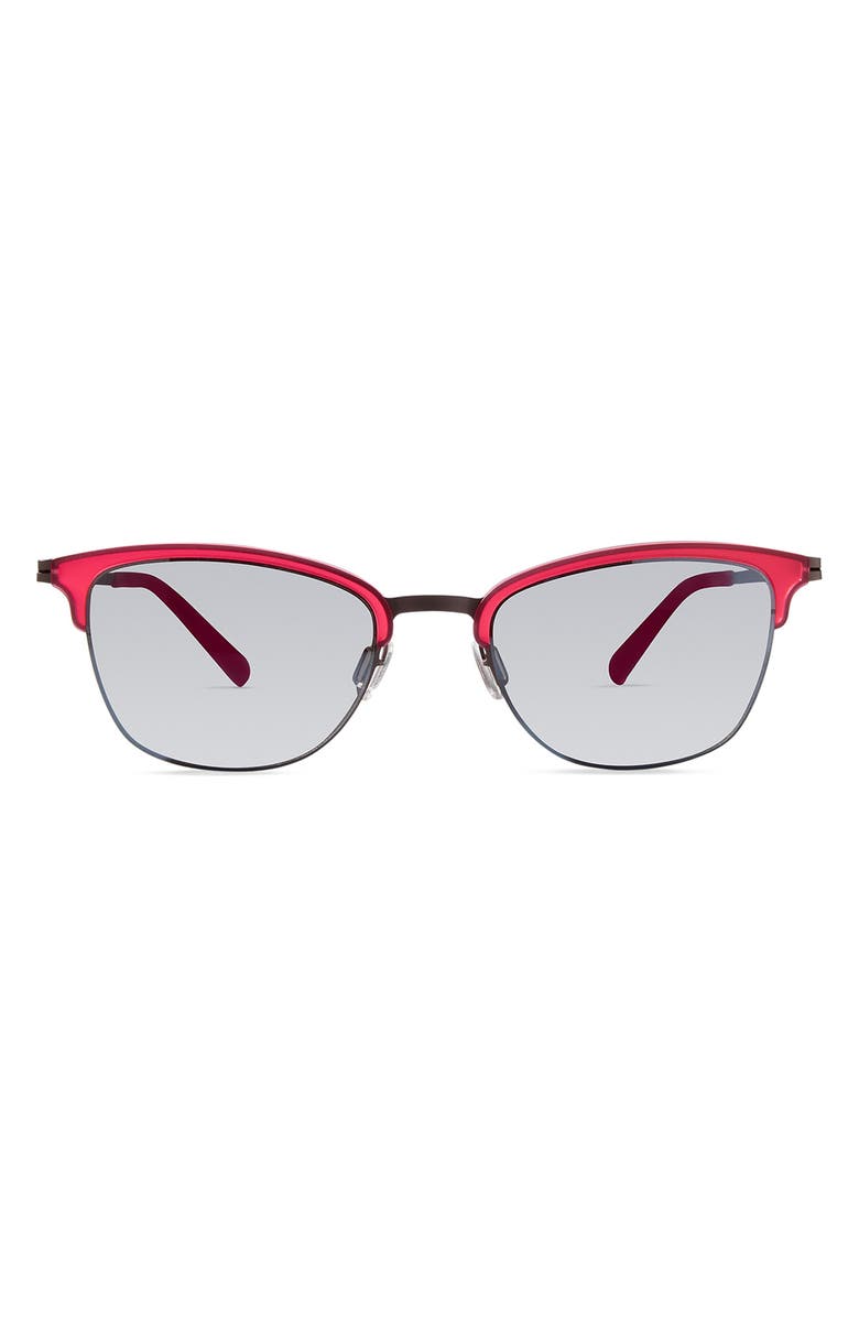 Modo Half Rim Sunglasses, Main, color, Dark Pink