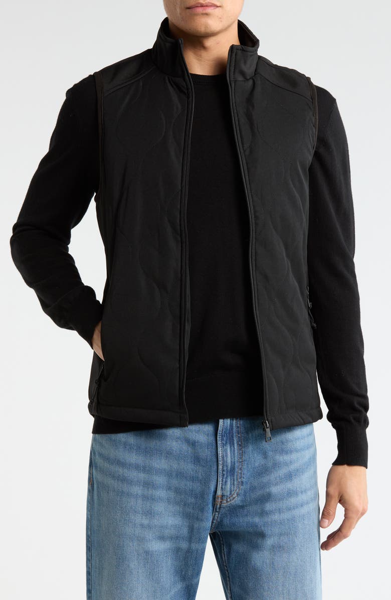 CARBON + CRAFT Quilted Vest, Main, color, Black