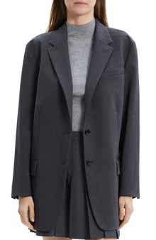 Stretch Wool Blend Blazer