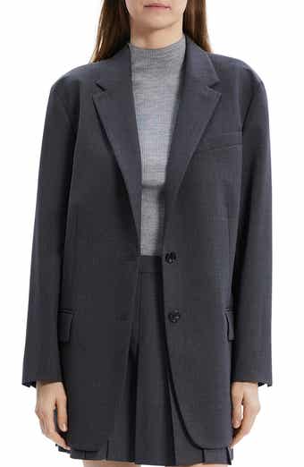 Stretch Wool Blend Blazer