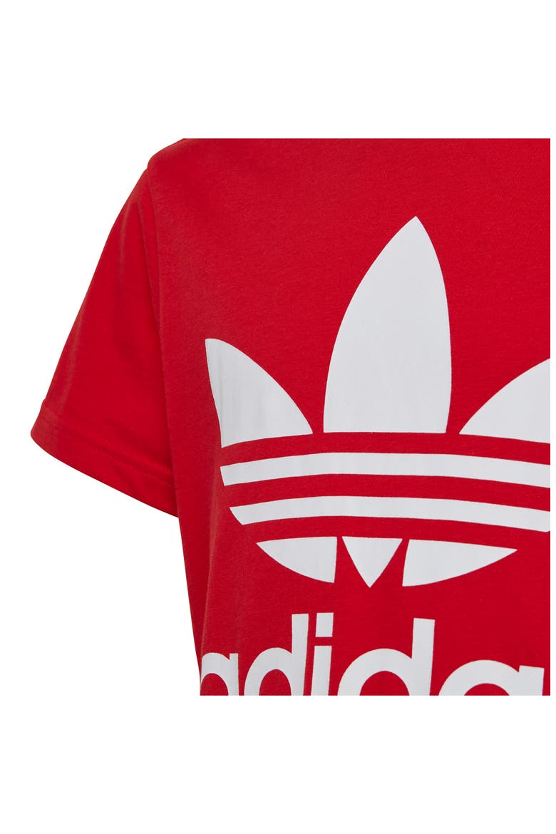 Kids' Lifestyle Trefoil Graphic T-Shirt, Alternate, color, BETTER SCARLET