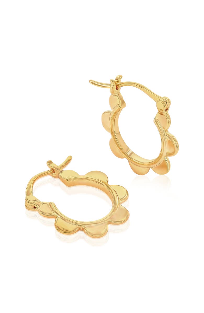 Donatello Gian Gold-Tone Flower Hoops, Alternate, color,