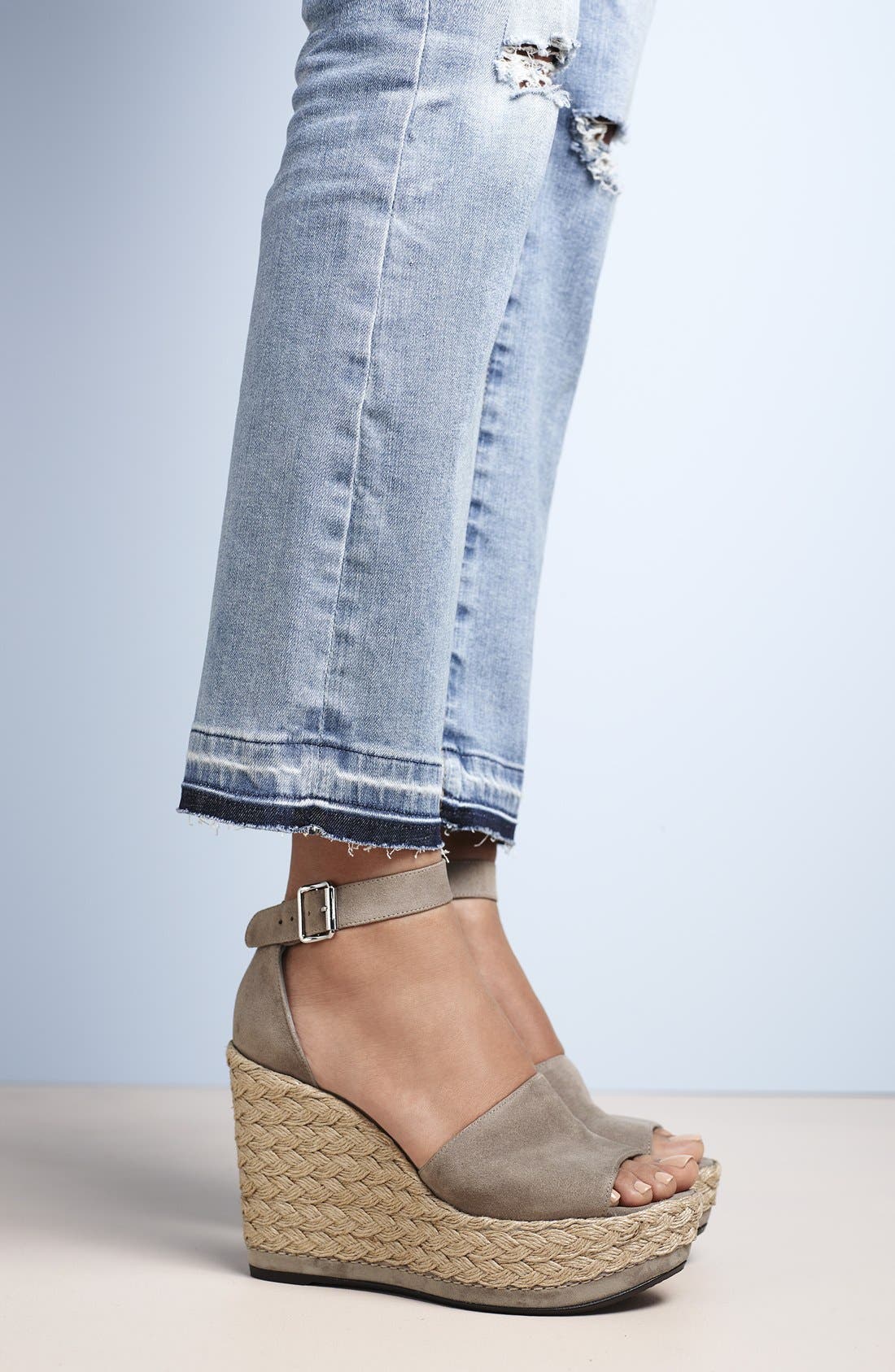 Stuart Weitzman 'Soho Gal' Espadrille Wedge Sandal, Main, color, 