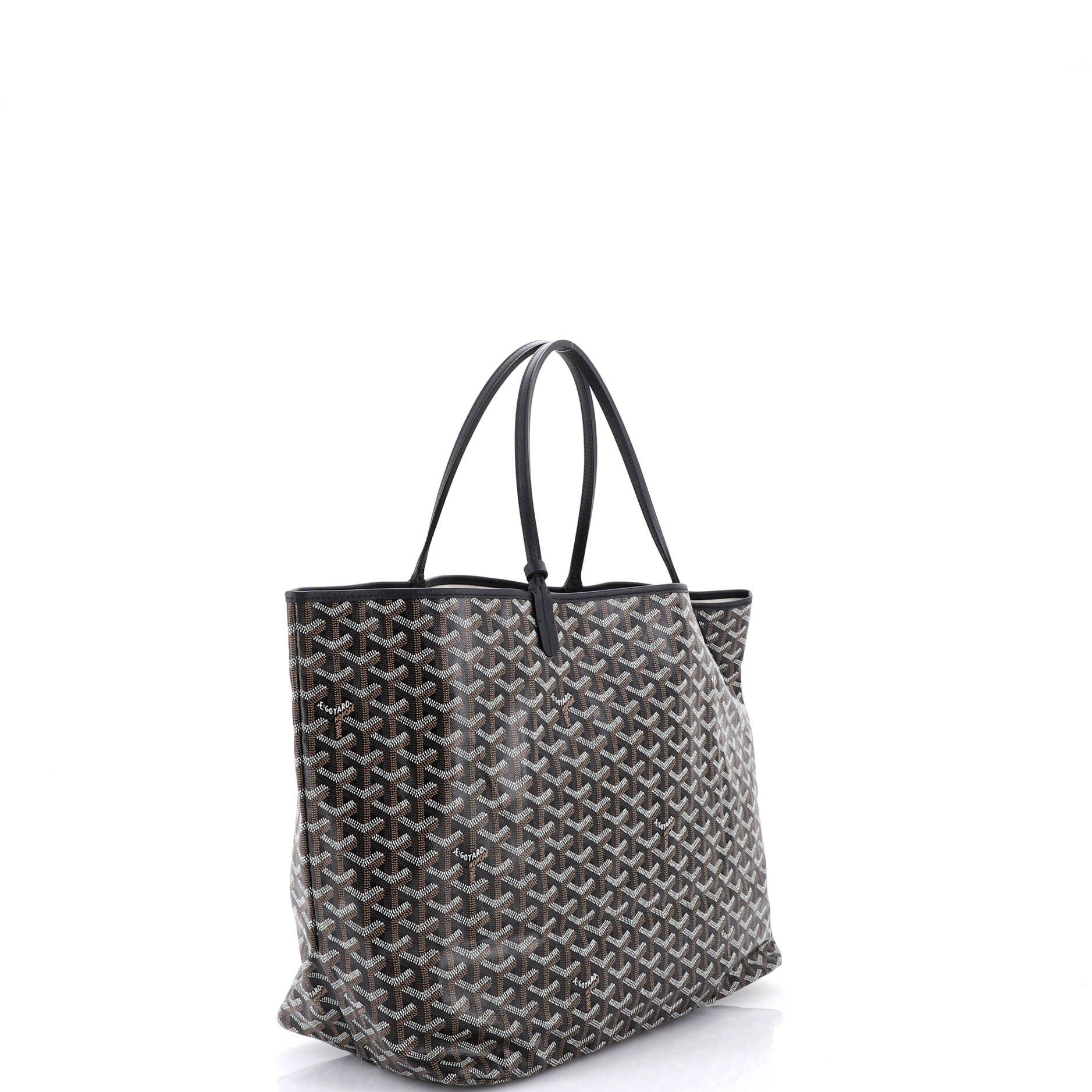 Pre-Owned Goyard Saint Louis Tote Coated Canvas GM, Alternate, color, Black