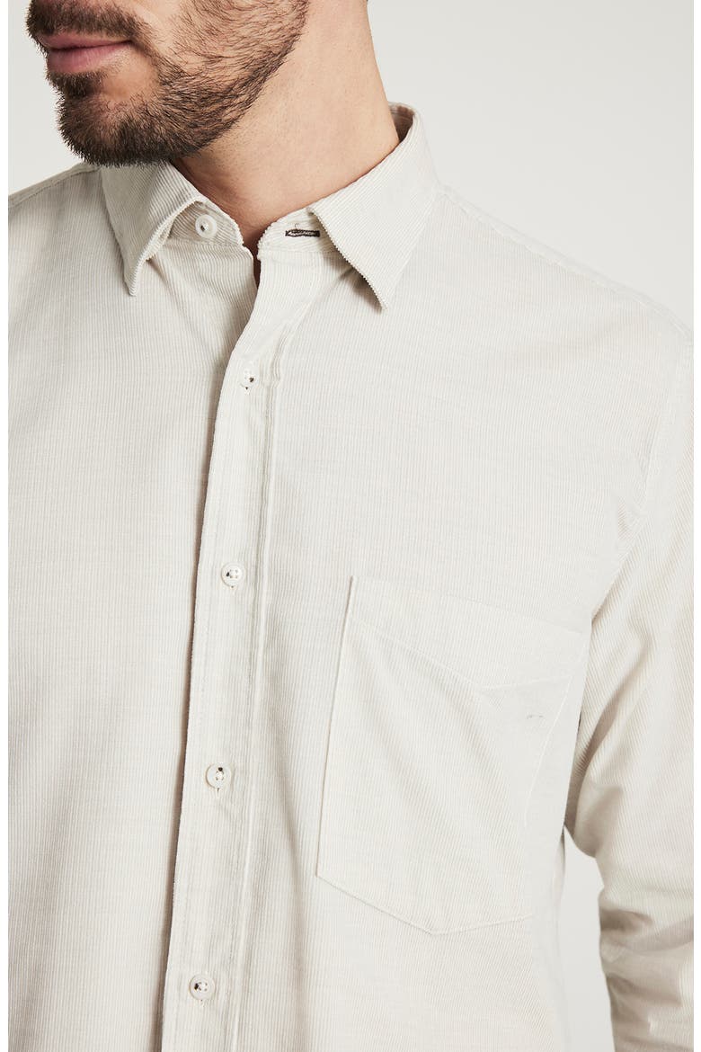 Corduroy Button-Up Shirt, Alternate, color, BEIGE