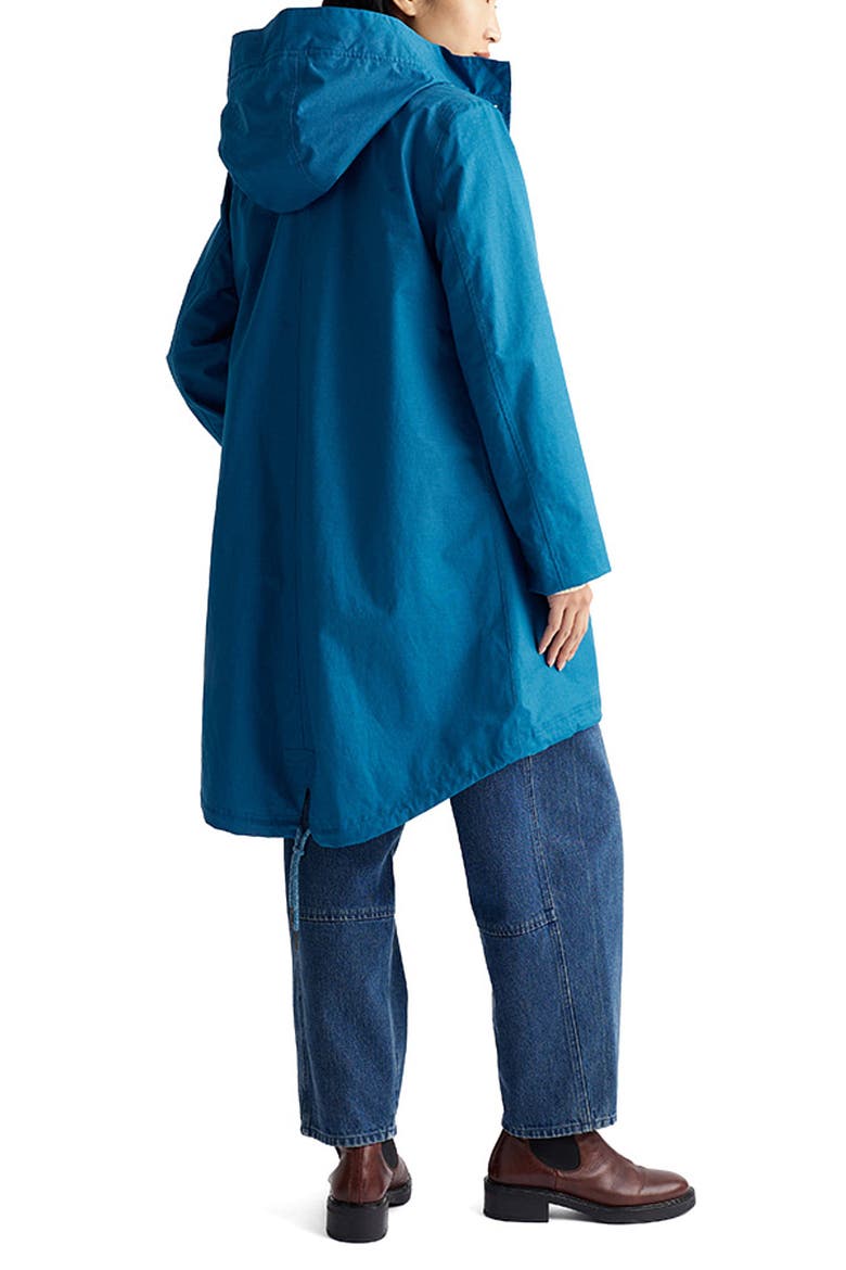 Seafaring Waterproof Linen & Cotton Hooded Coat, Alternate, color, SHORE