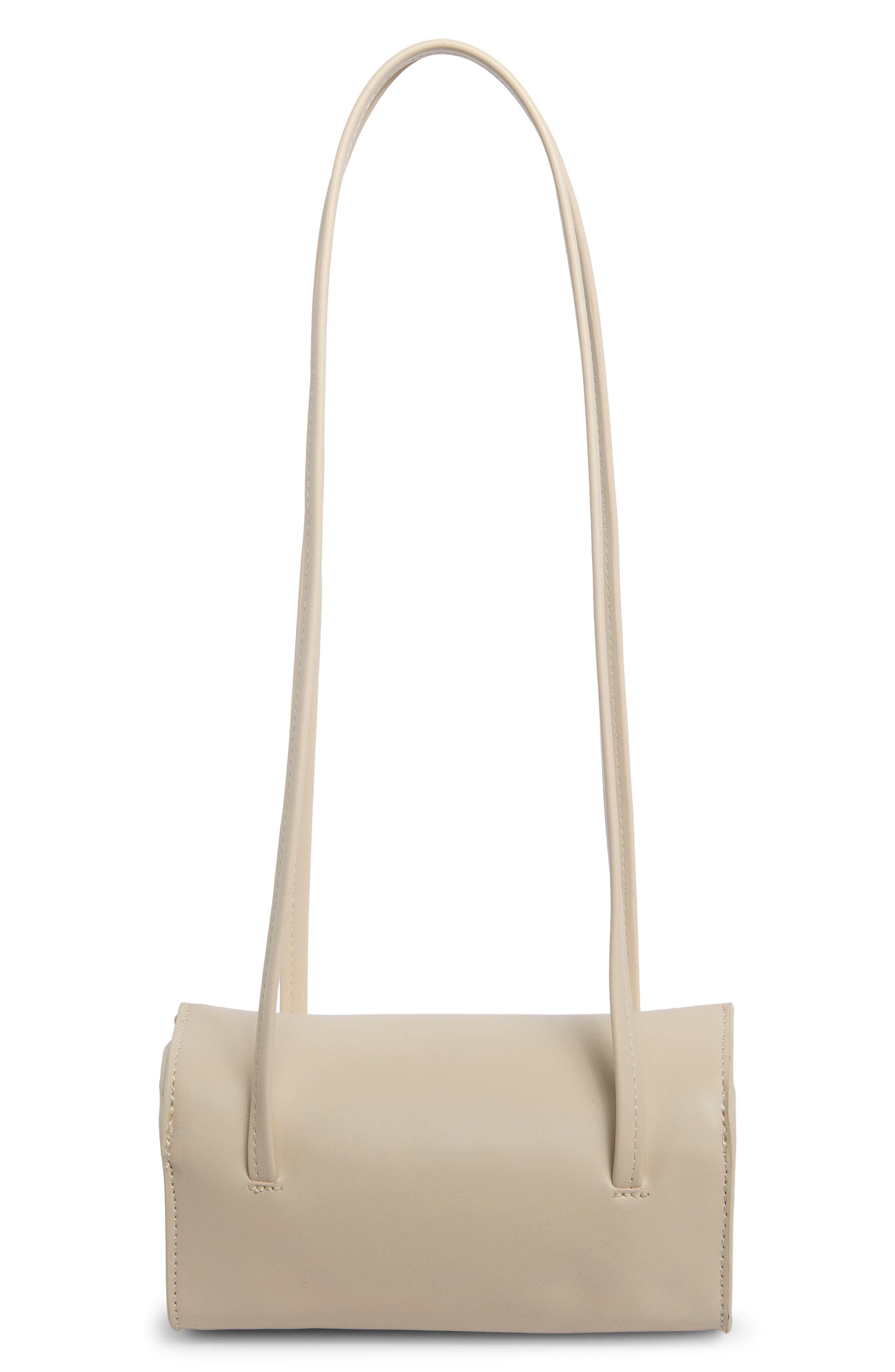 Mini Barrel Faux Leather Shoulder Bag, Alternate, color, IVORY