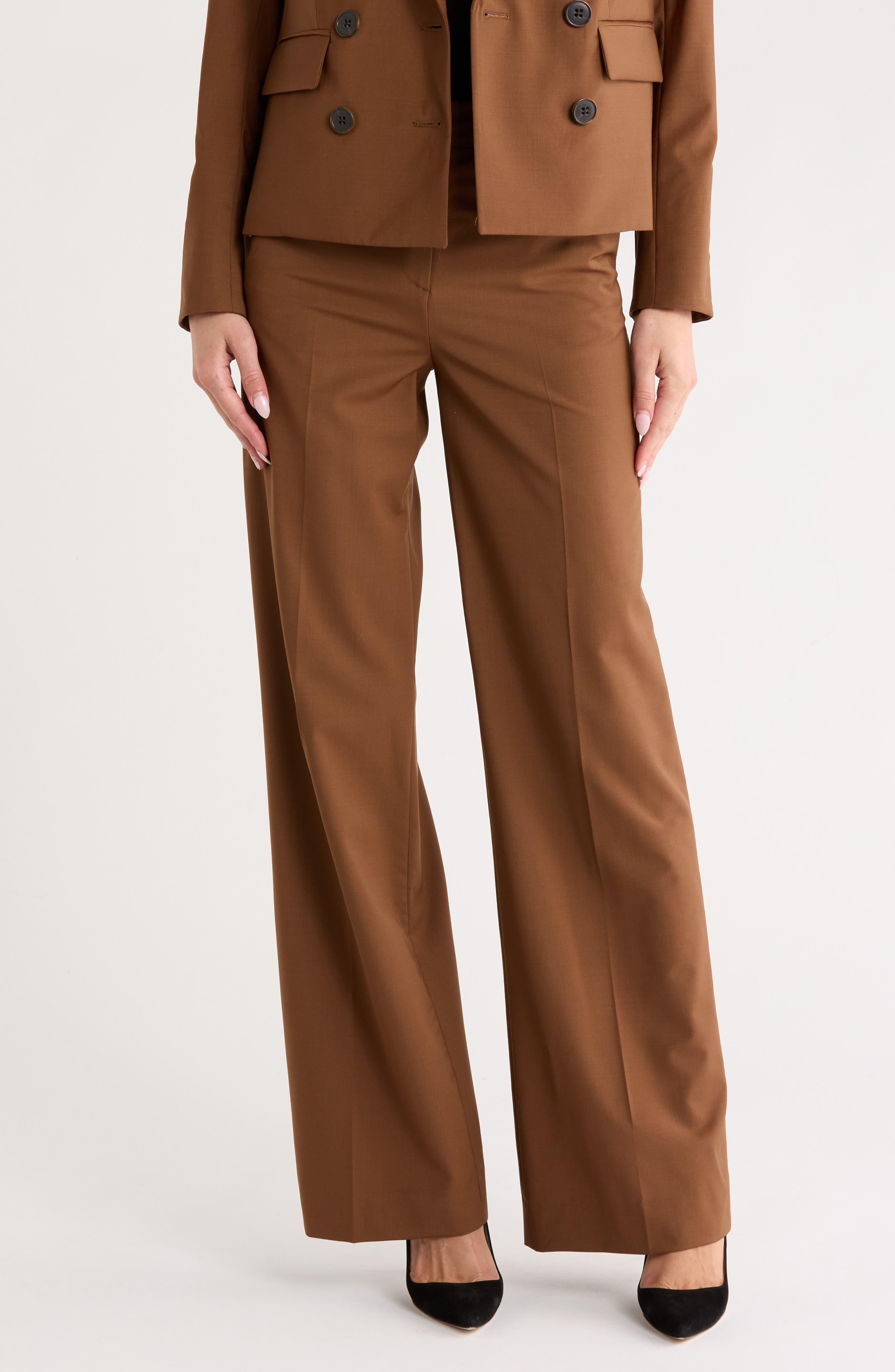 Veronica Beard Tonelli Wool Blend Pants