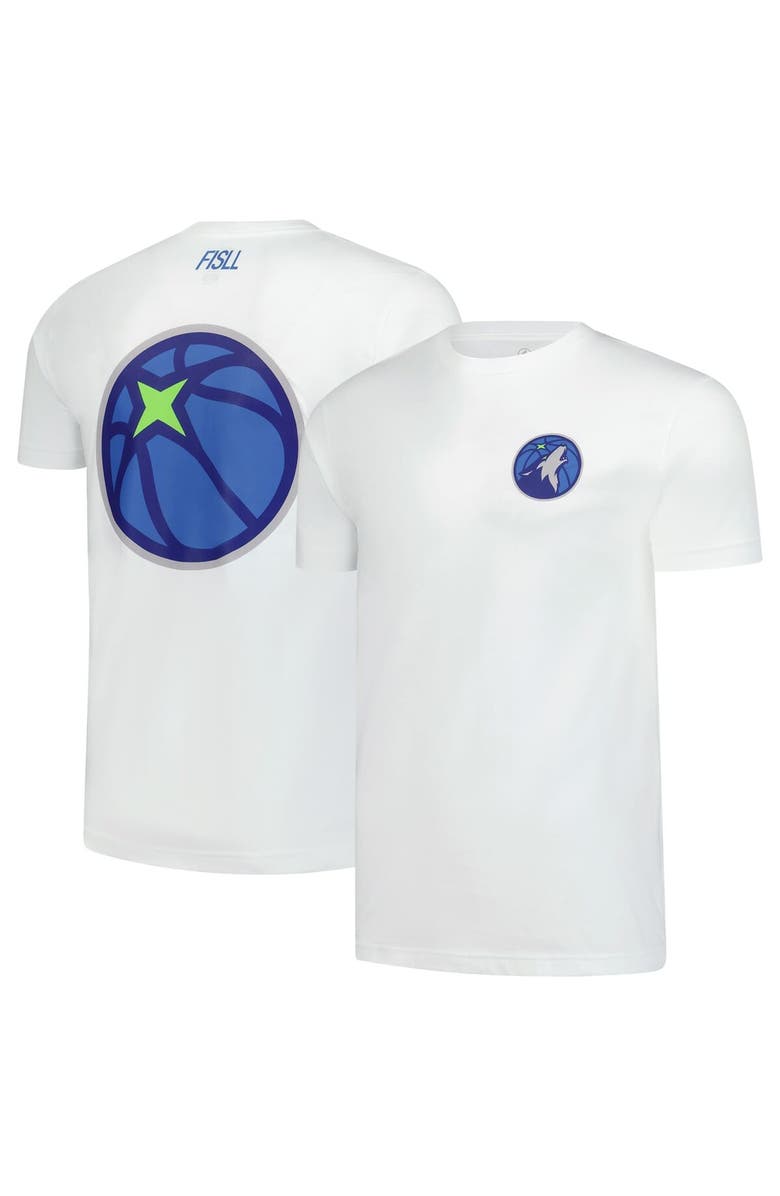 FISLL Unisex FISLL  White Minnesota Timberwolves Burst Logo T-Shirt, Main, color, White
