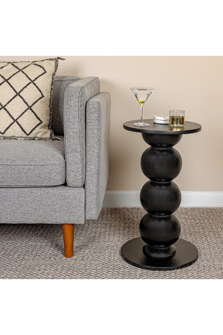 Over-Sized Bubble End Table, Alternate, color, Black