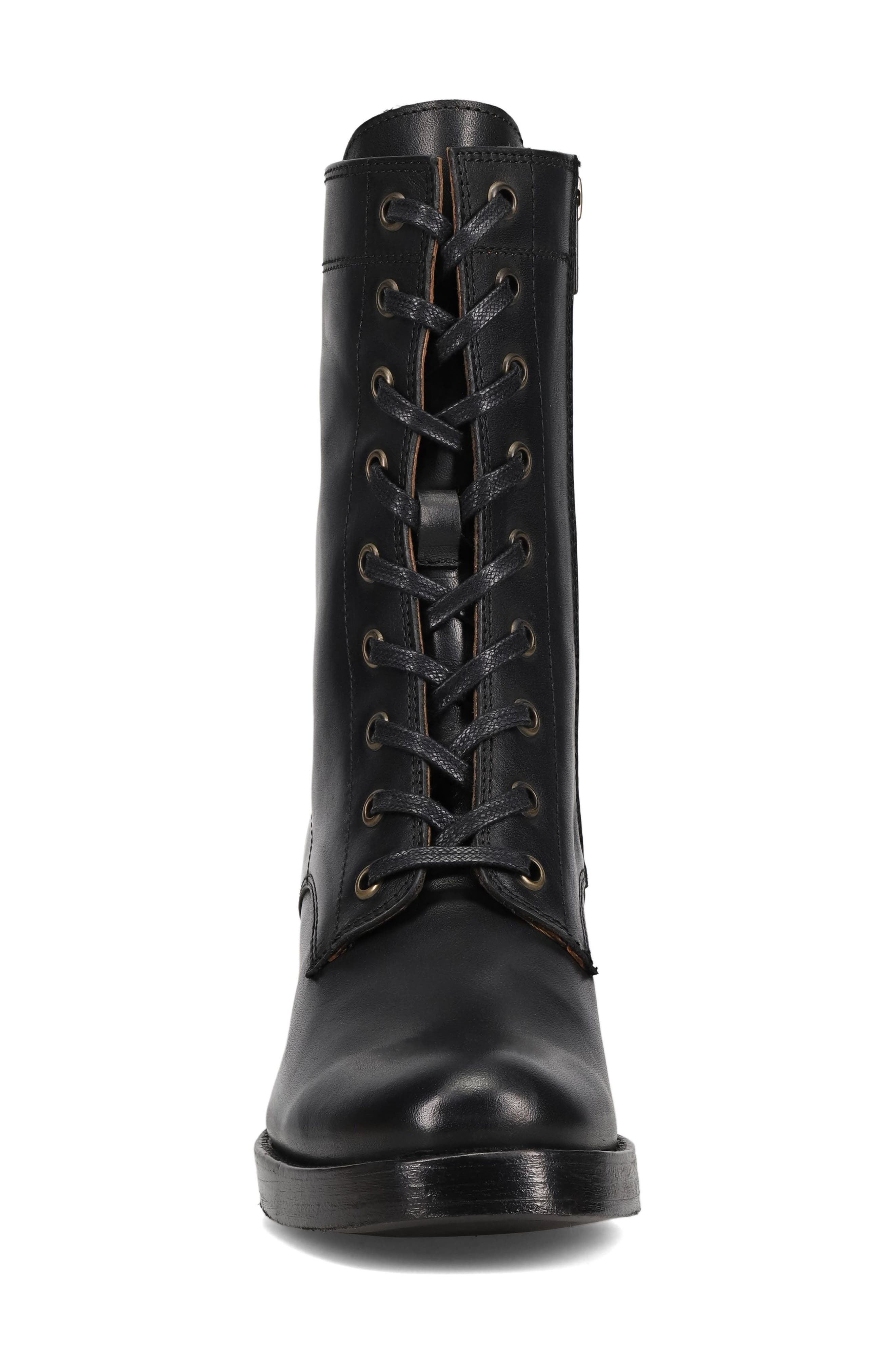 Frye Jean Lace-Up Boot, Alternate, color, Black