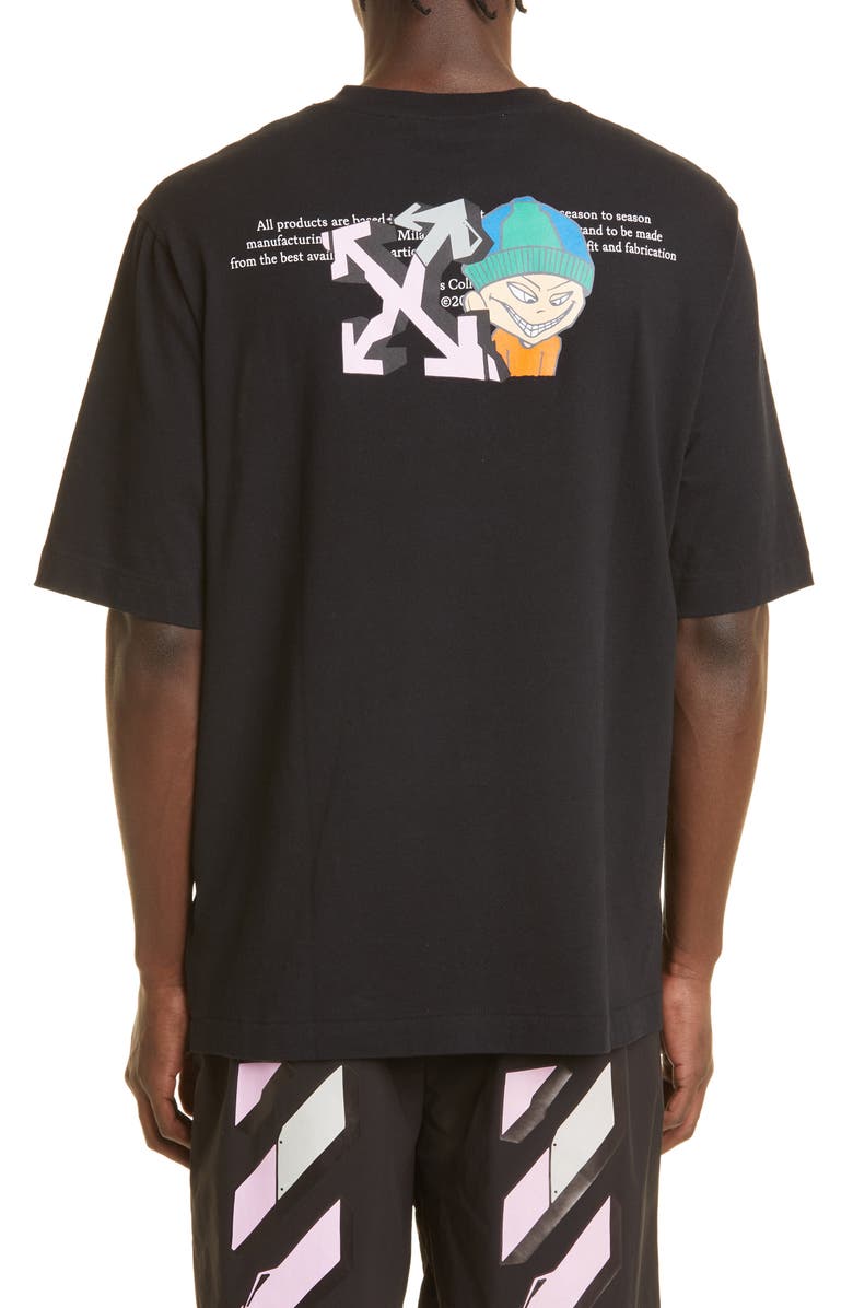 Off-White Men's Graffiti Arrows Cotton Graphic Tee, Alternate, color, 