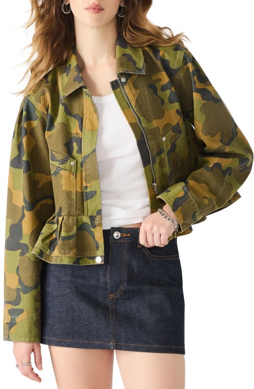 Steve Madden Sloan Camo Cotton Twill Jacket In Multi