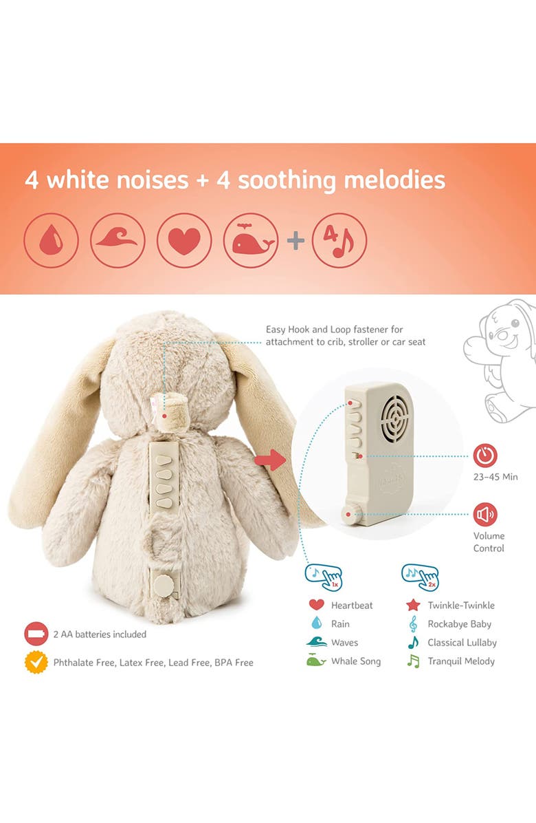 Cloud B Bubbly Bunny Plush Musical & White Noise Sound Machine, Alternate, color,