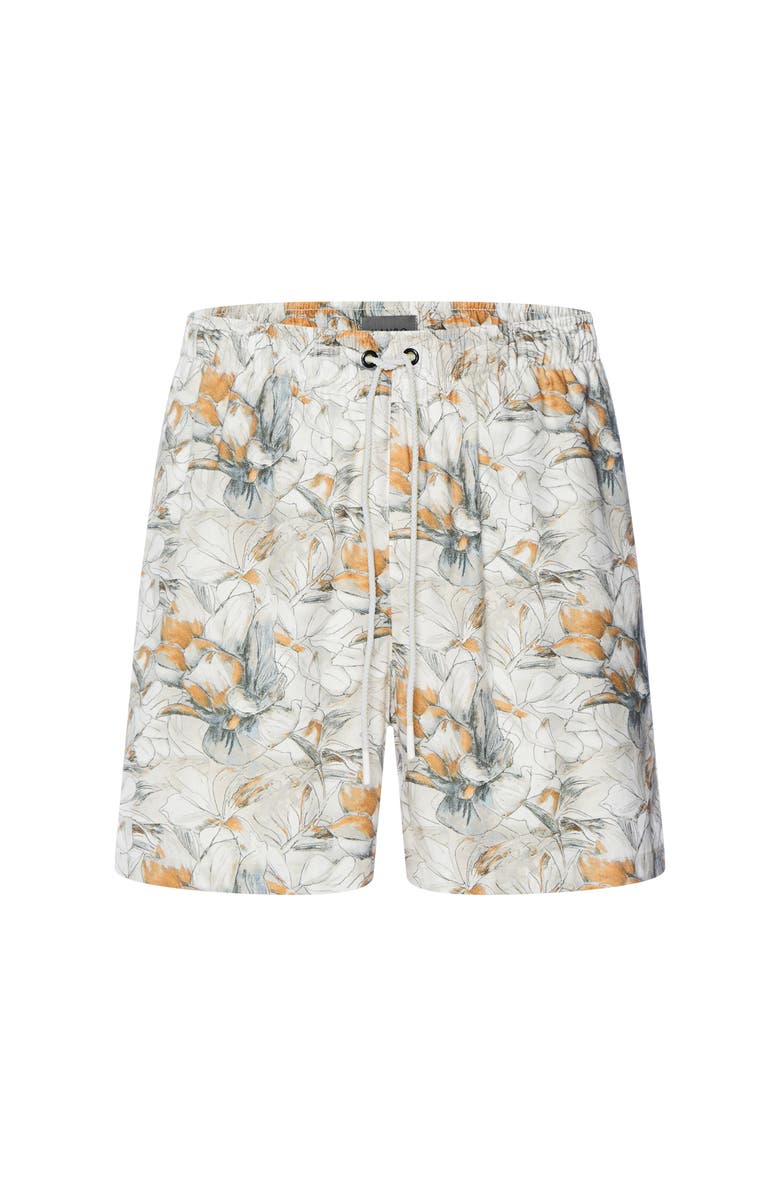 Hanro Travelwear Organic Cotton Floral Shorts, Main, color, Sunlit Petals