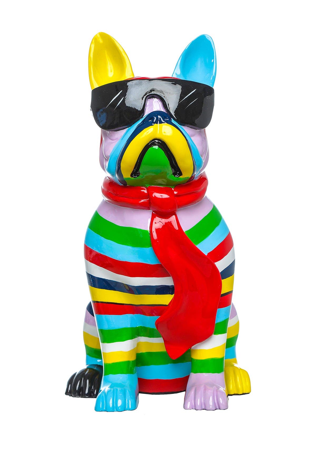 INTERIOR ILLUSIONS Stripe Dog with Black Glasses