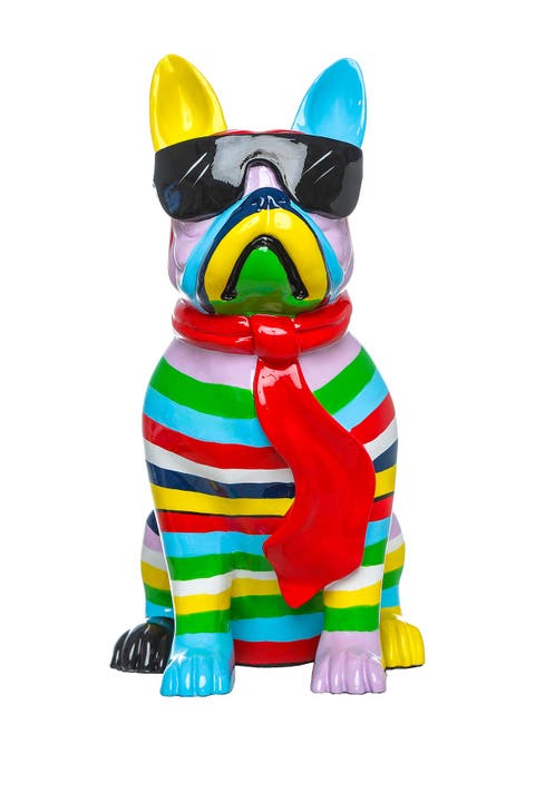 Stripe Dog with Black Glasses
