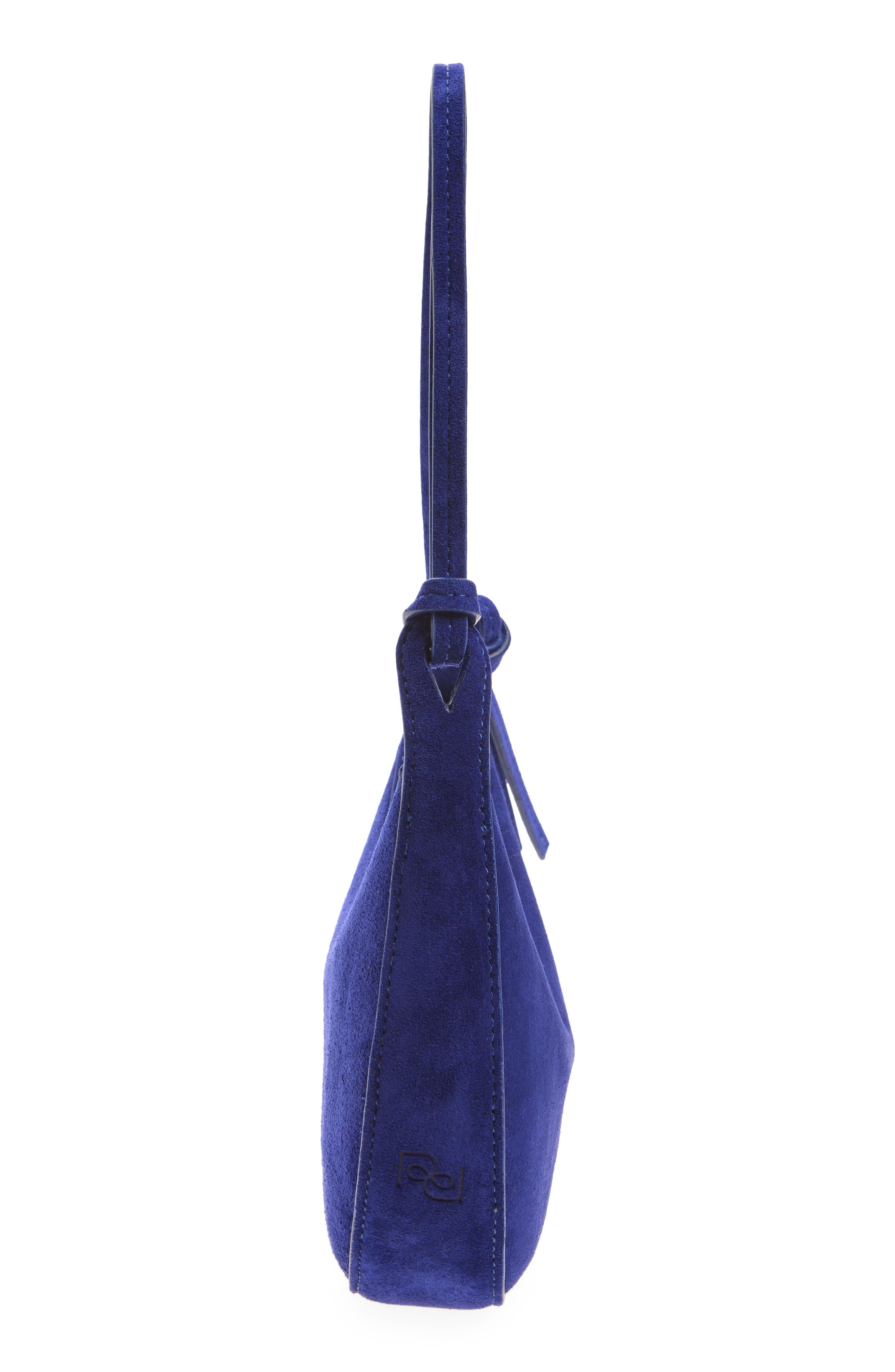 Mini Rosetta Leather Shoulder Bag, Alternate, color, COBALT SUEDE
