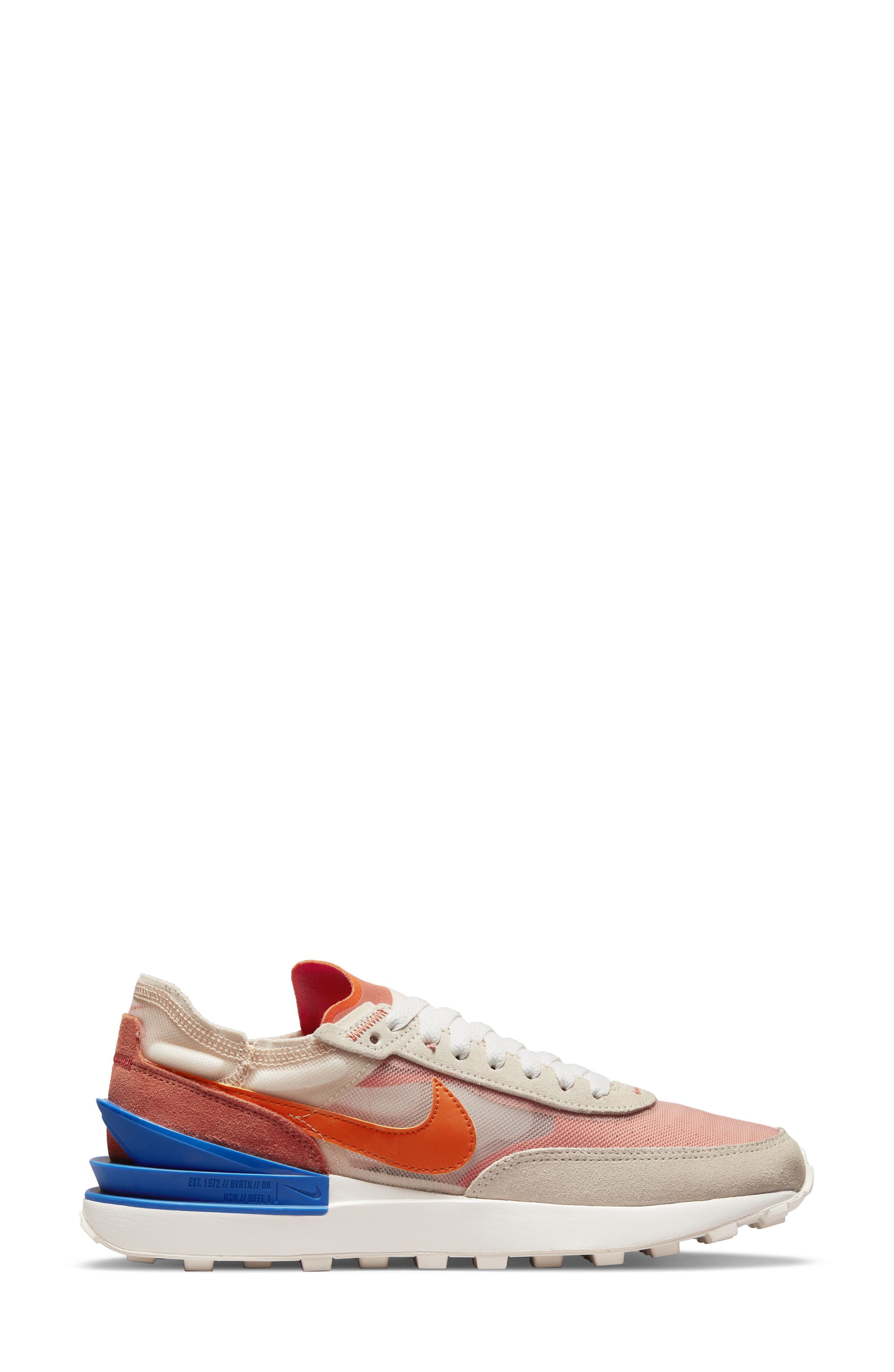 Nike Waffle One Sneaker, Alternate, color, Pearl White/ Orange