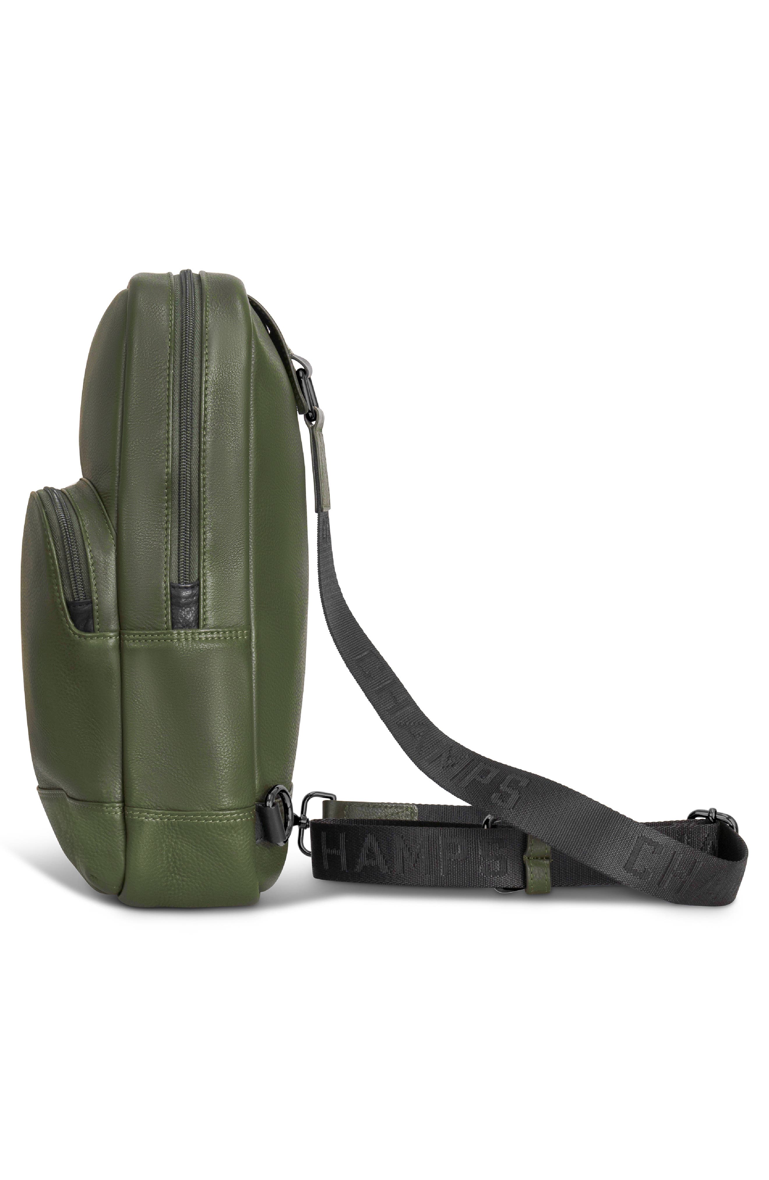 CHAMPS Onyx Leather Sling Bag, Alternate, color, Khaki