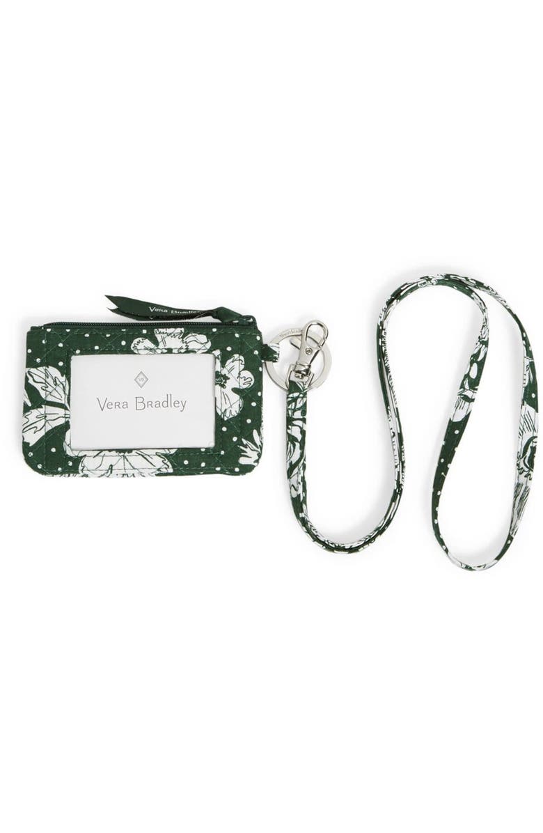 VERA BRADLEY Michigan State Spartans Rain Garden Zip ID Lanyard, Alternate, color,
