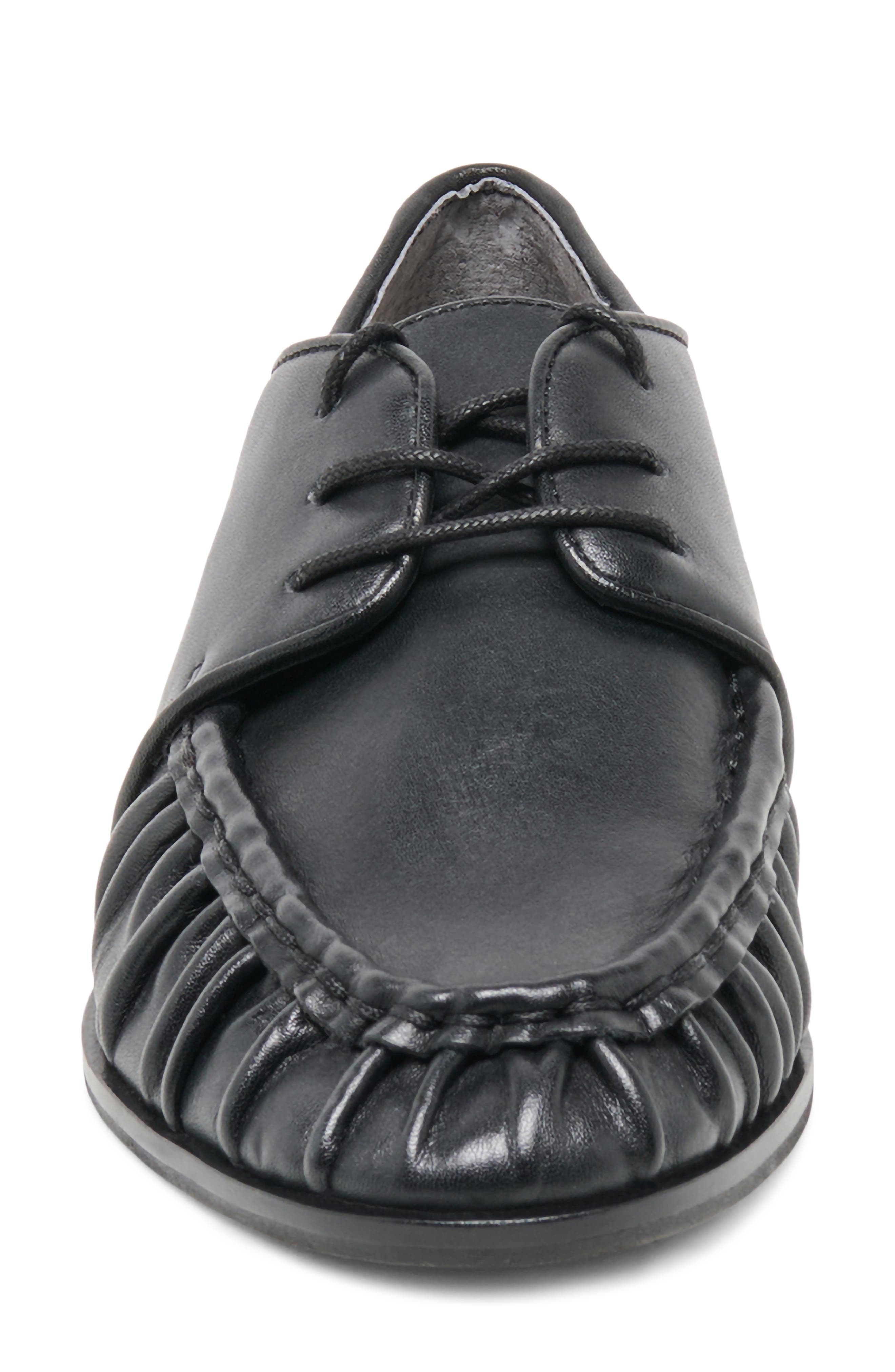 Banks Lace-Up flat, Alternate, color, BLACK LEATHER