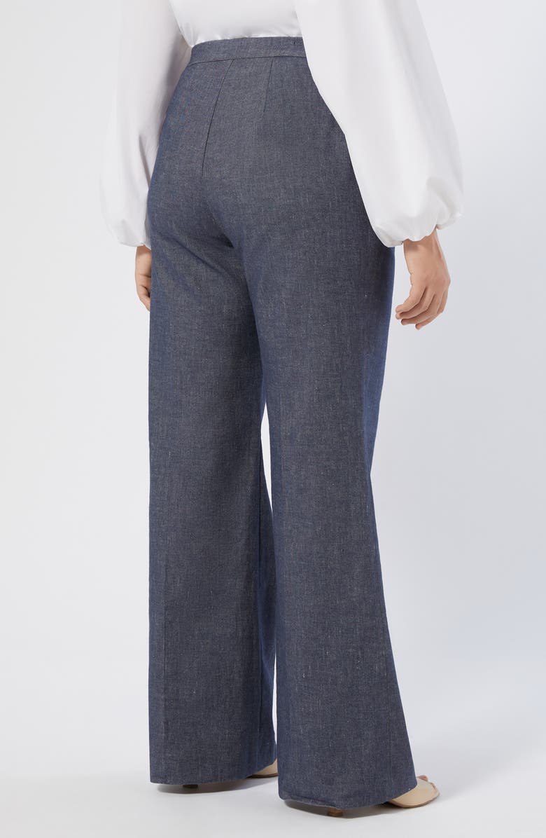 Marina Rinaldi Brigitta Cotton Blend Pants, Alternate, color, Blue Jeans