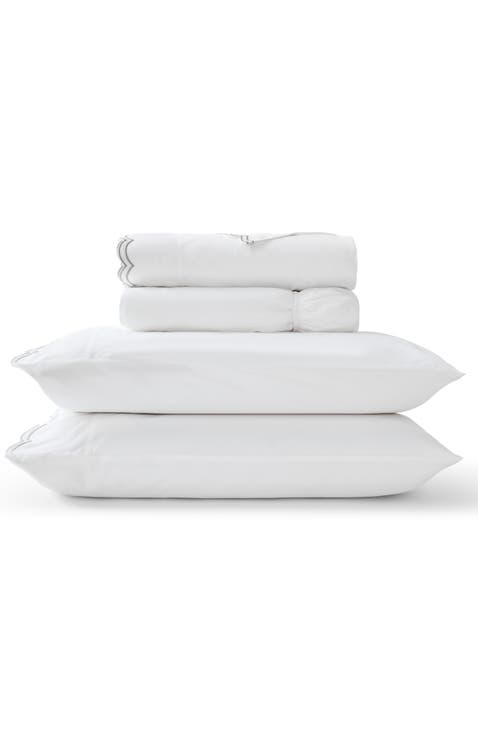 Scallop Edge Luxury Cotton Sateen Sheet Set Bundles
