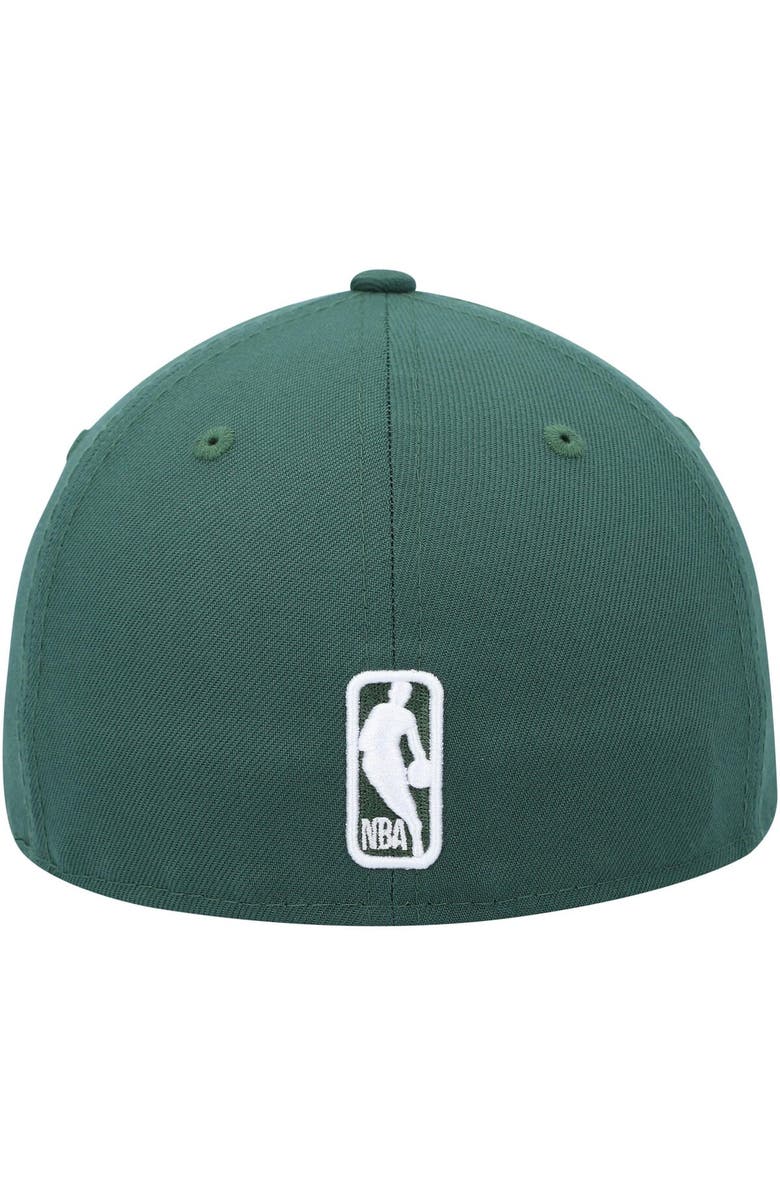 New Era Men's New Era Hunter Green Milwaukee Bucks Team Low Profile 59FIFTY Fitted Hat, Alternate, color,