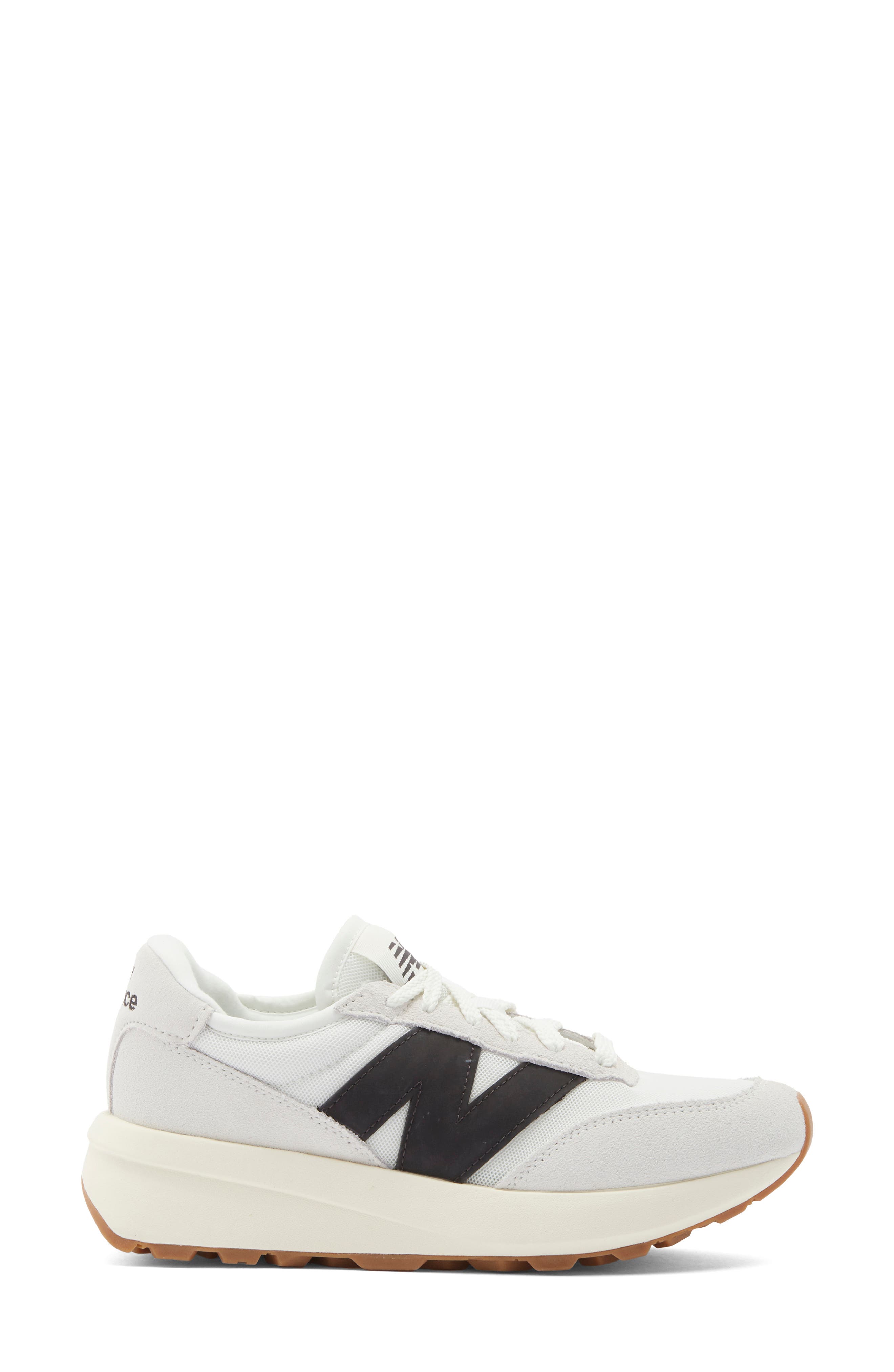 New Balance Gender Inclusive 370 Sneaker, Alternate, color, Sea Salt/ Black Cement
