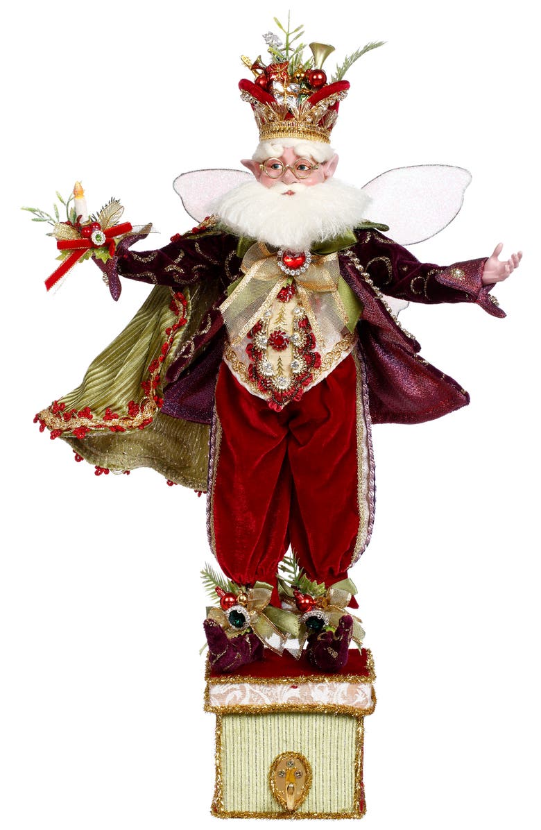 Mark Roberts Christmas Eve Fairy Stocking Holder, Main, color, Red