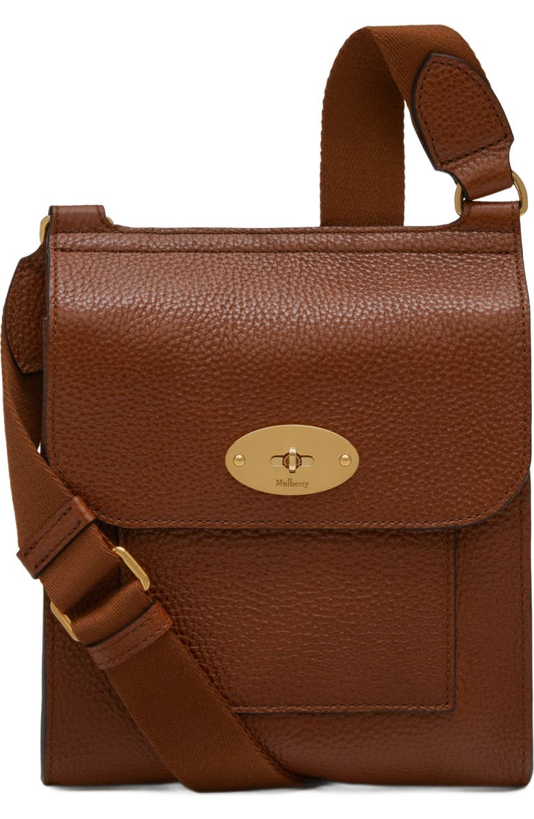 Mulberry Small Antony Leather Crossbody Bag, Main, color, Oak