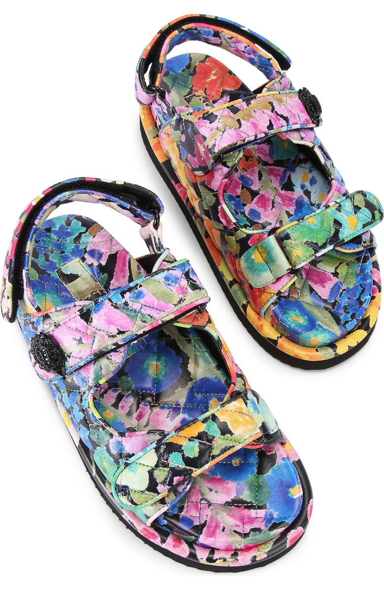 Kurt Geiger London Orson Floral Print Quilted Sandal, Alternate, color,
