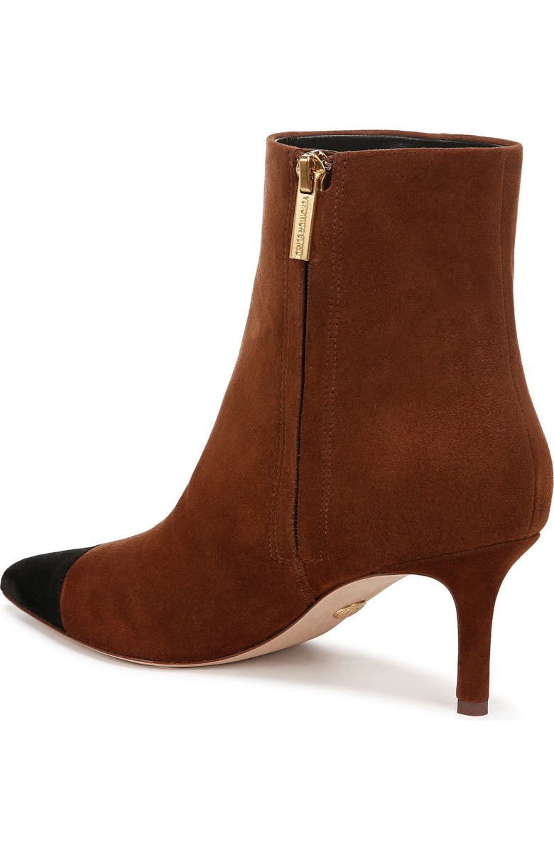 Veronica Beard Lisa Pointed Cap Toe Bootie, Alternate, color, Cedar/Black