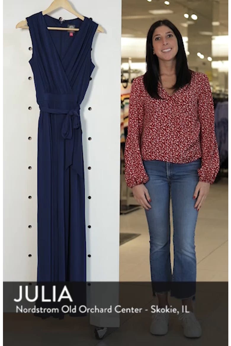 Faux Wrap Jersey Jumpsuit video
