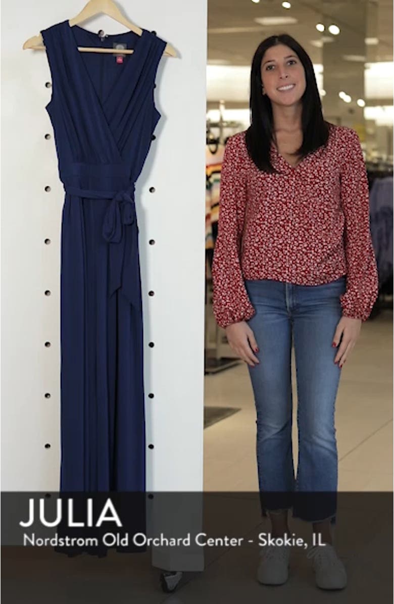 Faux Wrap Jersey Jumpsuit, sales video thumbnail