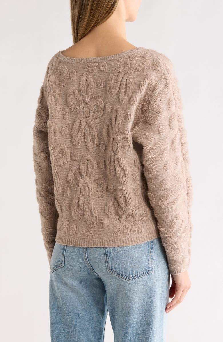 CYRUS Textured Boat Neck Sweater, Alternate, color, Kitten Heather