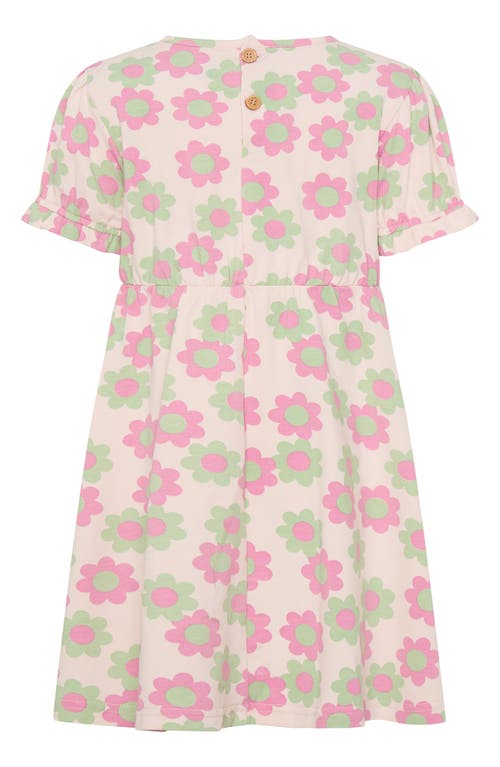 Dot Australia Kids' Blossom Puff Sleeve Dress In Cream Multi