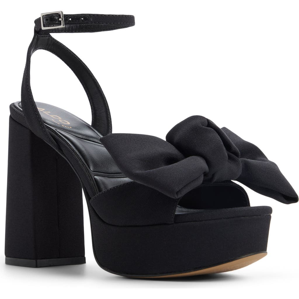 Aldo Luscious Ankle Strap Platform Sandal In Black