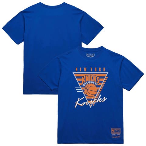 Men's Mitchell & Ness  Blue New York Knicks Big & Tall Hardwood Classics Final Seconds T-Shirt