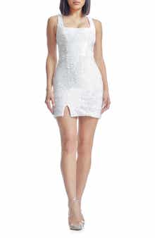 Dress the Population Saylor Sequin Floral Cocktail Minidress