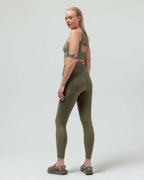 Reformer The Ribbed Legging In Green