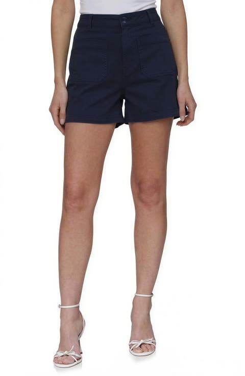 Patch Pocket Stretch Cotton Shorts