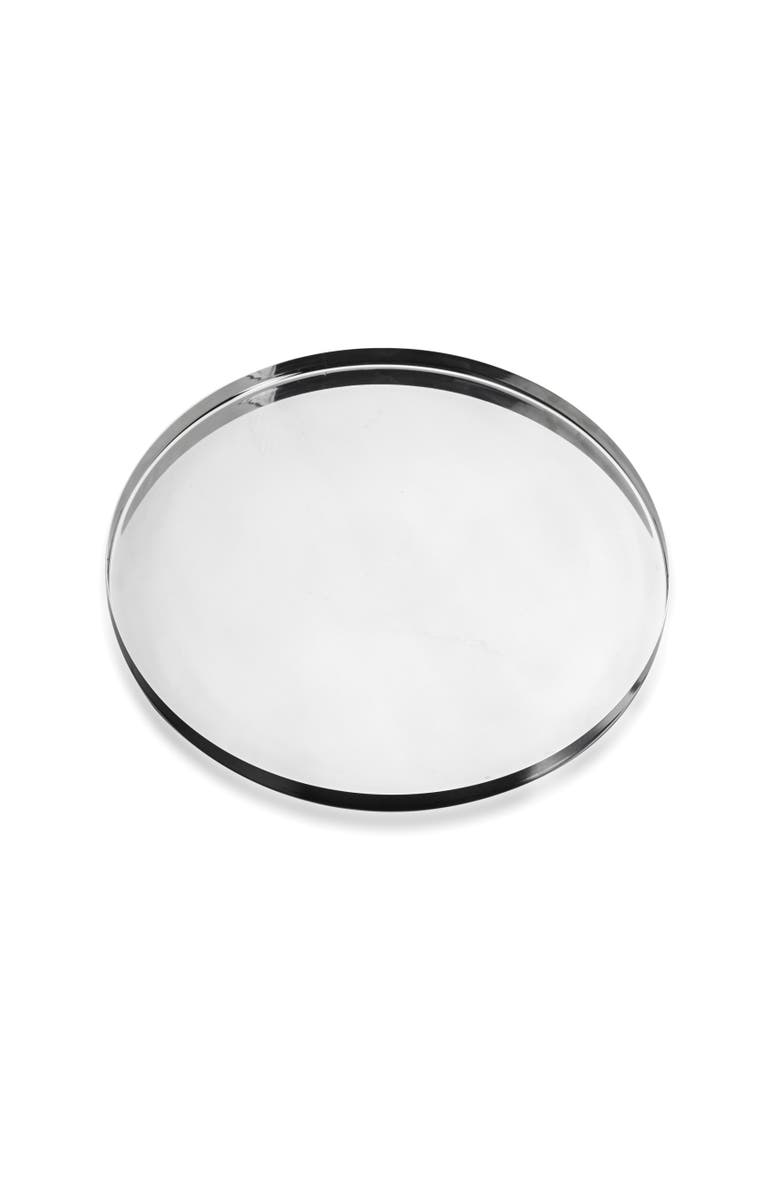 Mepra Stile By Pininfarina Round Tray, Main, color, Silver - 15.75''